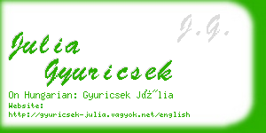 julia gyuricsek business card